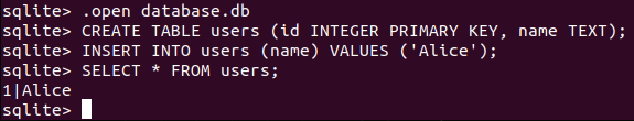 Testing SQLite using Docker Compose