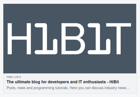 Open graph link preview