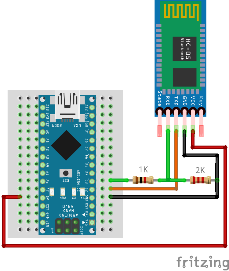 HC-05 wiring with Arduino Nano