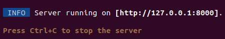 Laravel local development server