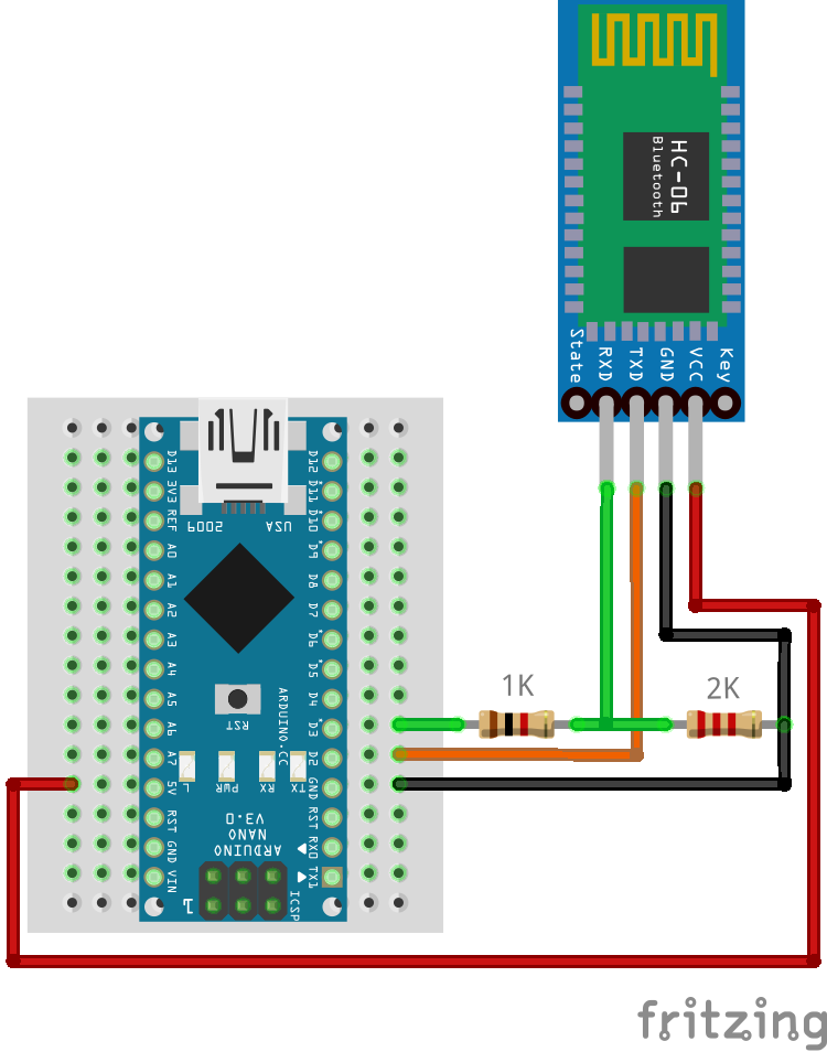 HC-06 wiring with Arduino Nano